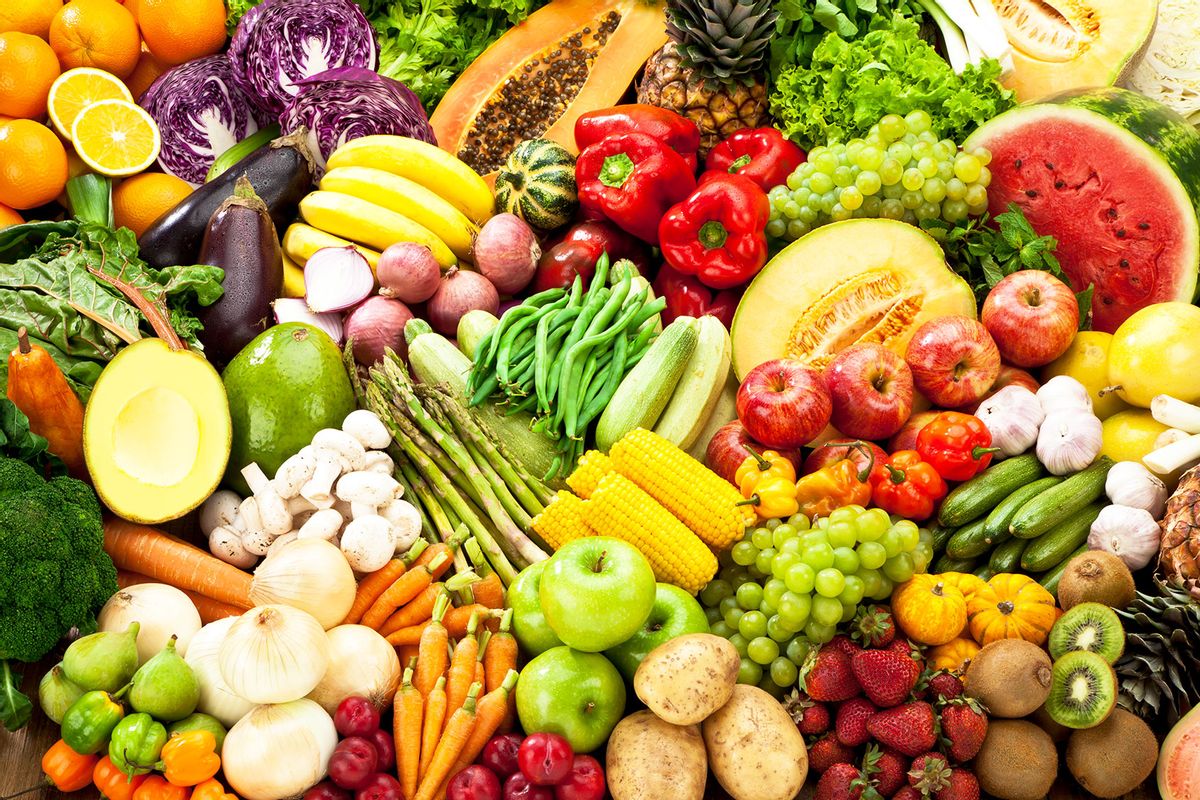 Assortment of fruits and vegetables (Getty Images/carlosgaw)