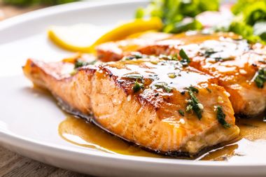 Baked salmon fillets