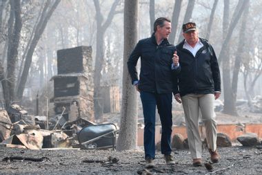 Image for Trump and Newsom are feuding over LA wildfires. It's nothing new