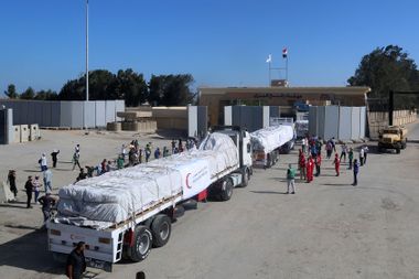 Egyptian side of the Rafah border crossing