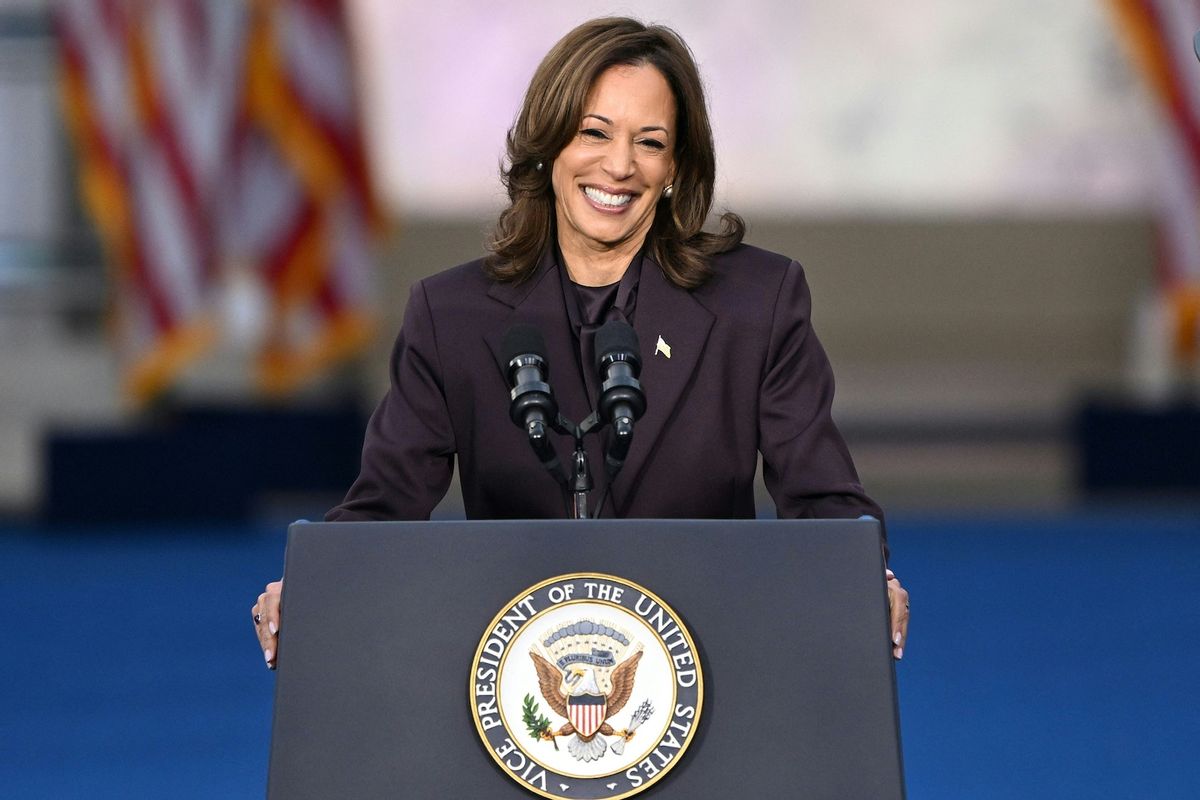 US Vice President Kamala Harris speaks at Howard University in Washington, DC, on November 6, 2024. Donald Trump won a sweeping victory Wednesday in the US presidential election, defeating Kamala Harris to complete an astonishing political comeback that sent shock waves around the world. (Photo by SAUL LOEB / AFP) (Photo by SAUL LOEB/AFP via Getty Images)