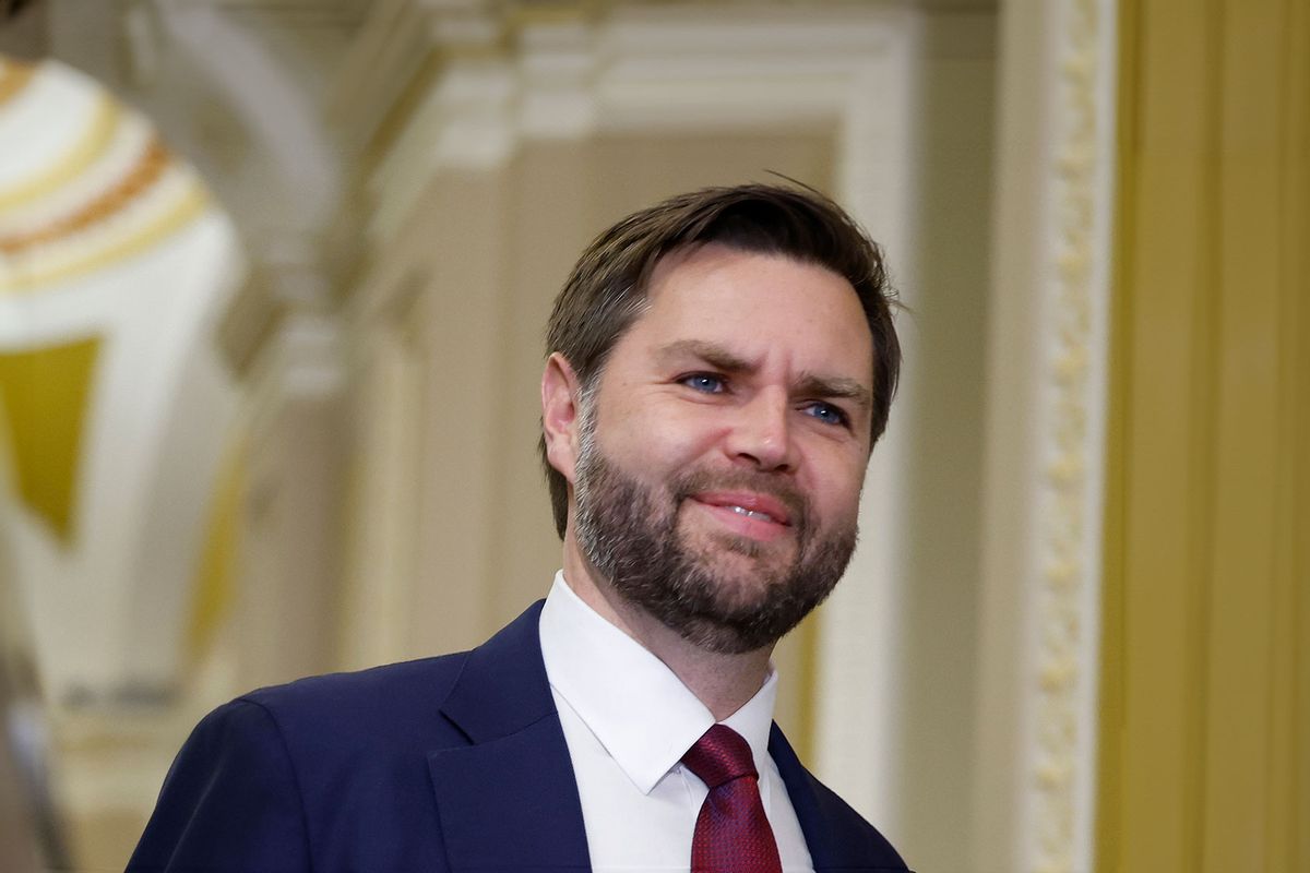 U.S. Vice President-elect Sen. JD Vance (R-OH) arrives for the Senate Republican leadership elections at the U.S. Capitol on November 13, 2024 in Washington, DC. (Kevin Dietsch/Getty Images)