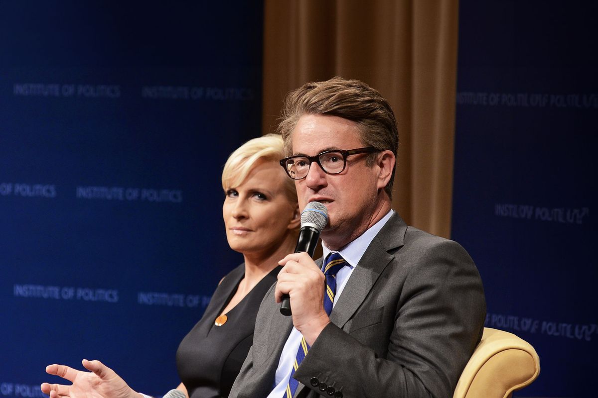 Joe Scarborough and Mika Brzezinski take part in "The David Rubenstein Show: Peer-To-Peer Conversations"at The National Archives on July 12, 2017 in Washington, DC. (Shannon Finney/WireImage/Getty Images)