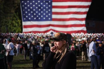 Kamala Harris supporter election night reaction 2182515371