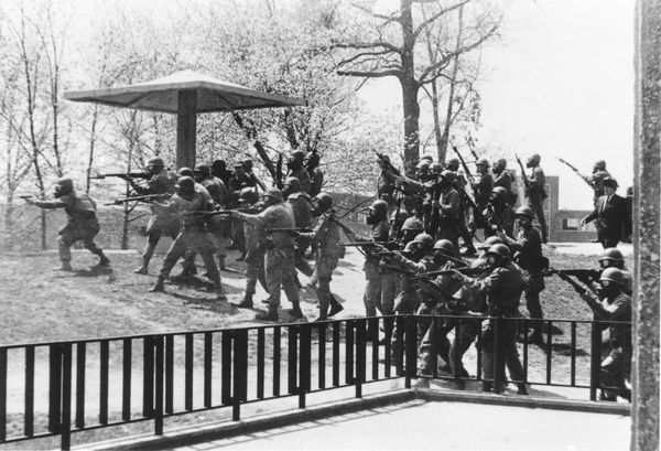 National Guard Opening Fire on Kent State University Demonstrators