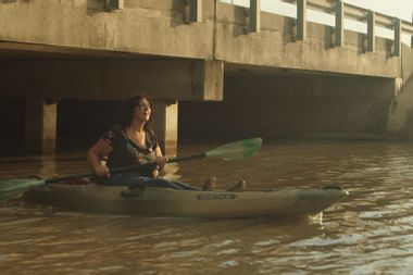 Diane Wilson patrolling Cox's Creek