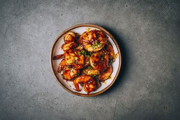 Hoisin glazed shrimp