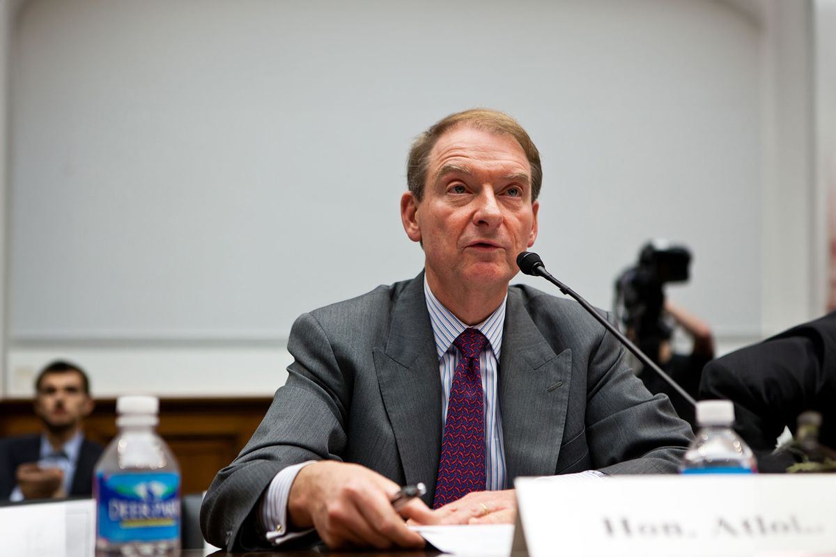 Paul Atkins, former commissioner at the Securities and Exchange Commission and visiting scholar at the American Enterprise Institute, testifies at a hearing on Capitol Hill on September 15, 2011 in Washington, DC. (Brendan Hoffman/Getty Images)