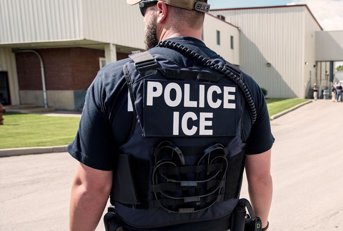 US Immigration and Customs Enforcement's (ICE) special agent preparing to arrest alleged immigration violators (Smith Collection/Gado/Getty Images)