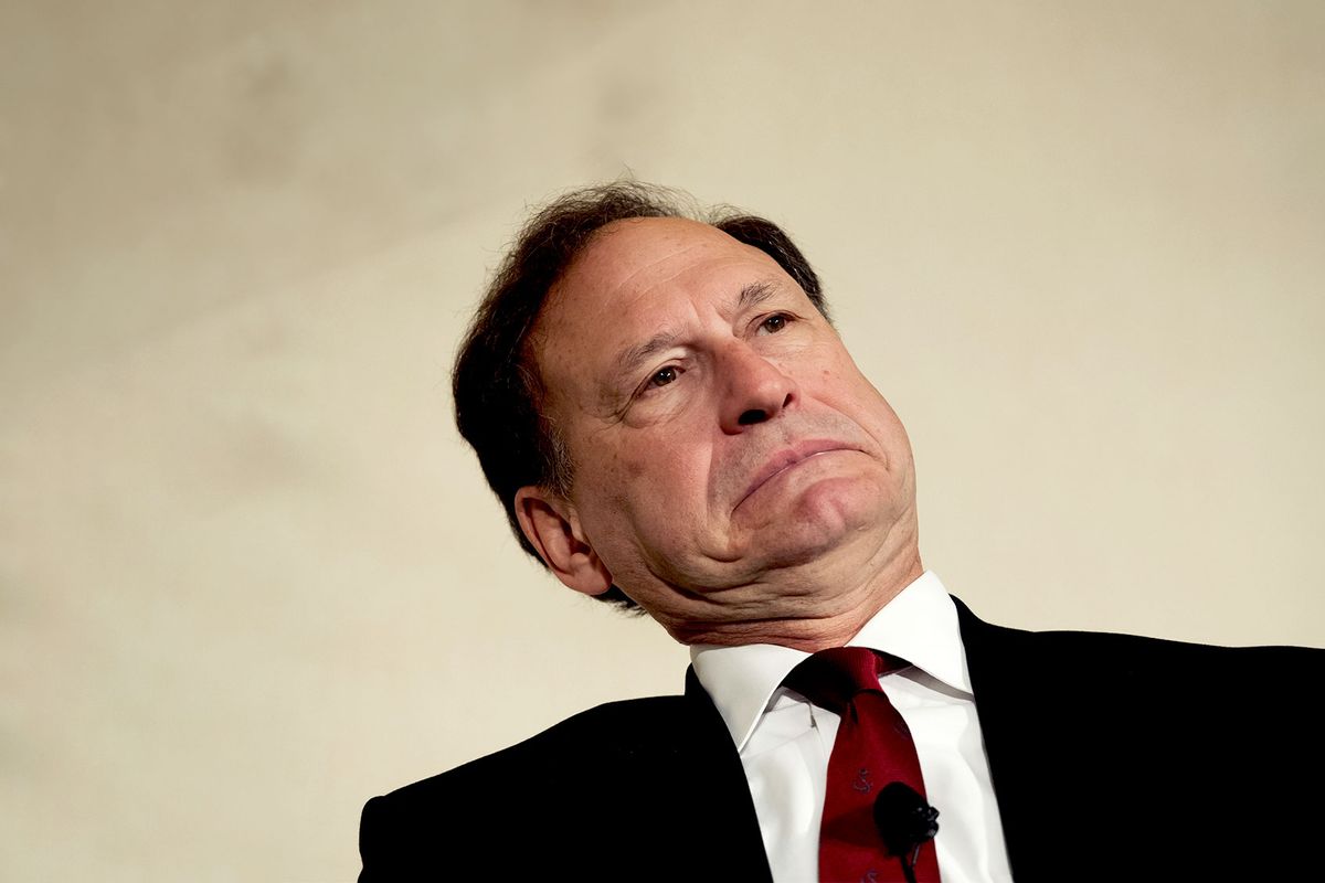 Associate Justice of the US Supreme Court Samuel Alito speaks during the American Bar Association's Section on International Law Conference in Washington, DC, April 27, 2017. (SAUL LOEB/AFP via Getty Images)