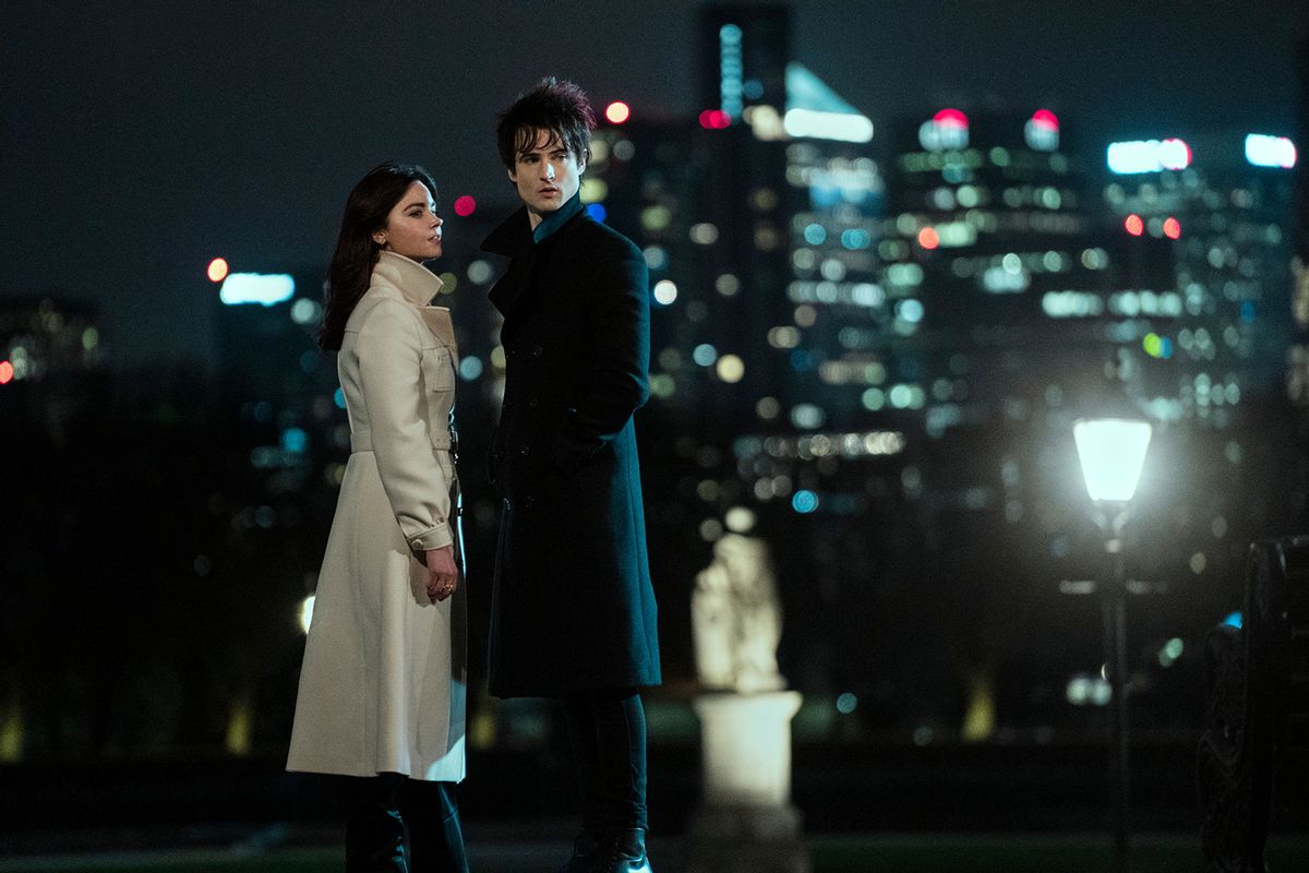 Jenna Coleman as Johanna Constantine and Tom Sturridge as Dream in "The Sandman" (Liam Daniel/Netflix)