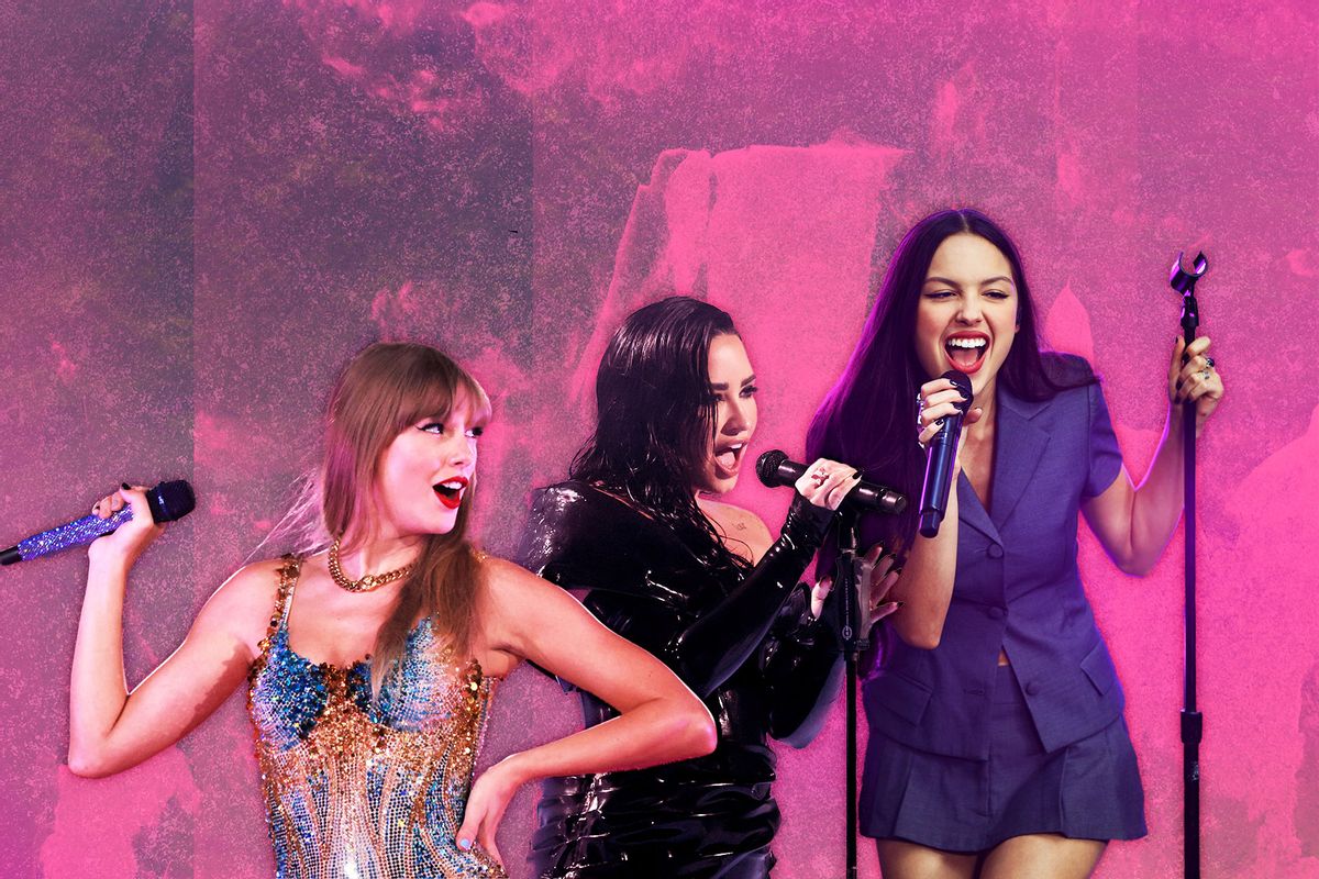 Taylor Swift, Demi Lovato and Olivia Rodrigo (Photo illustration by Salon/Getty Images)