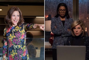 Julia Louis-Dreyfus in "Veep;" Audra McDonald and Christine Baranski in "The Good Fight"