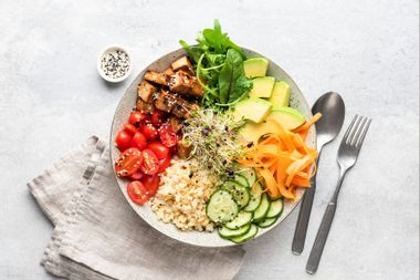 Vegan buddha bowl salad